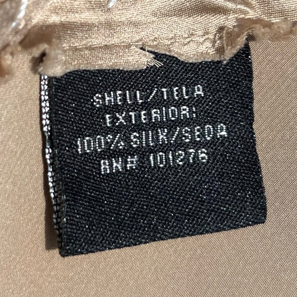 Gold Embellished metallic, iridescent, 100% Silk Camisole Size Large 💎 - Picture 4 of 9